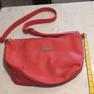 BCBG Paris Coral Leather Shoulder Bag